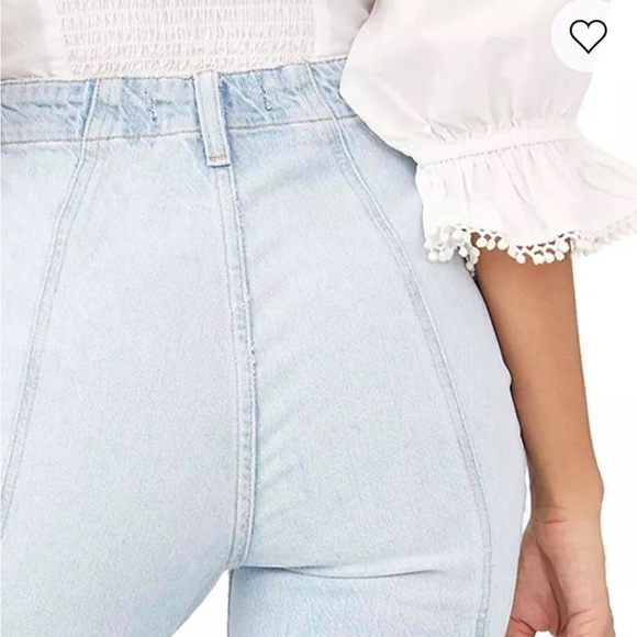 Free People Florence Light Indigo Wash High Rise Retro Flare Jeans NWT - Picture 10 of 16